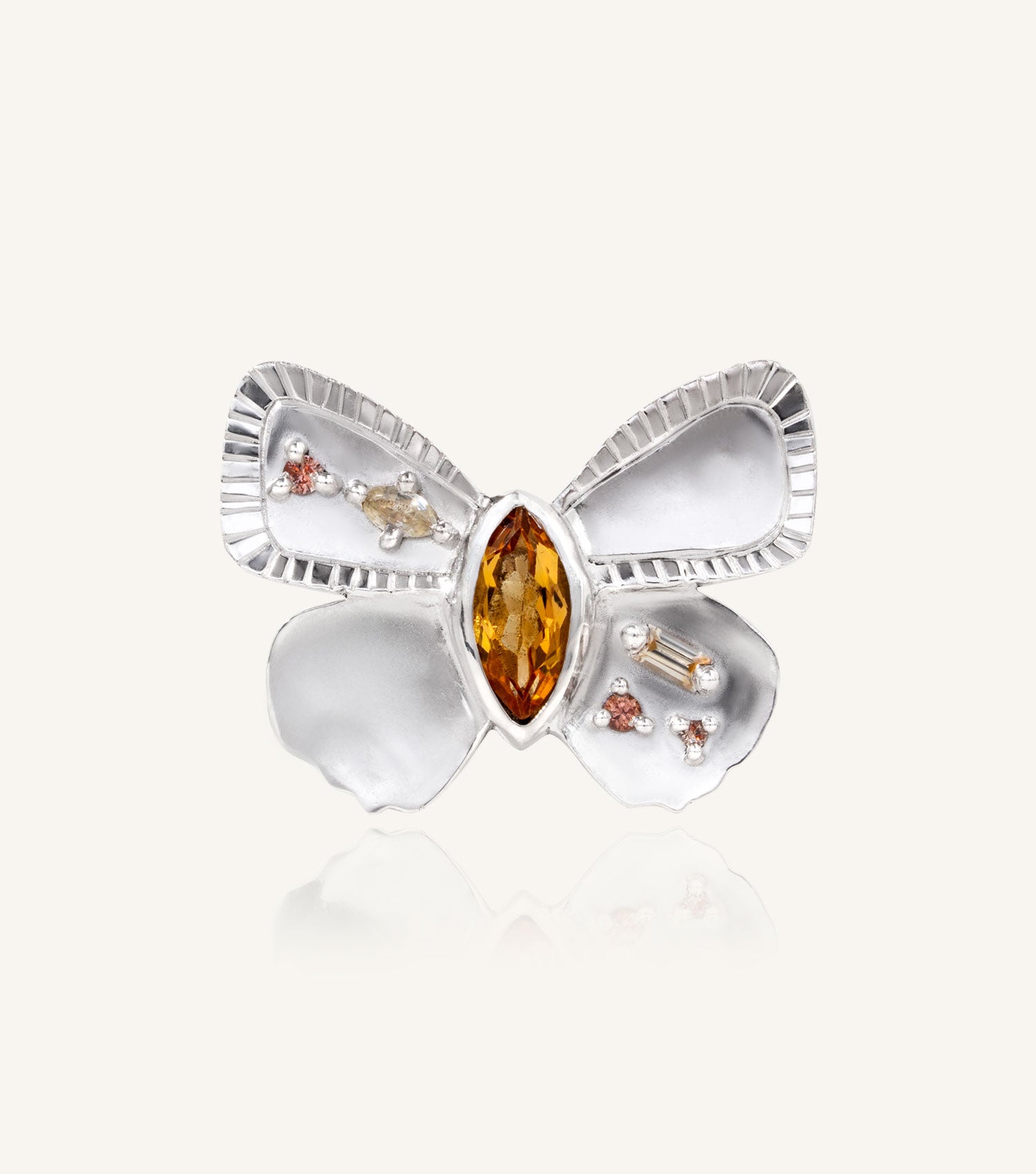 KIPEPEO CITRINE SUNRISE BUTTERFLY RING