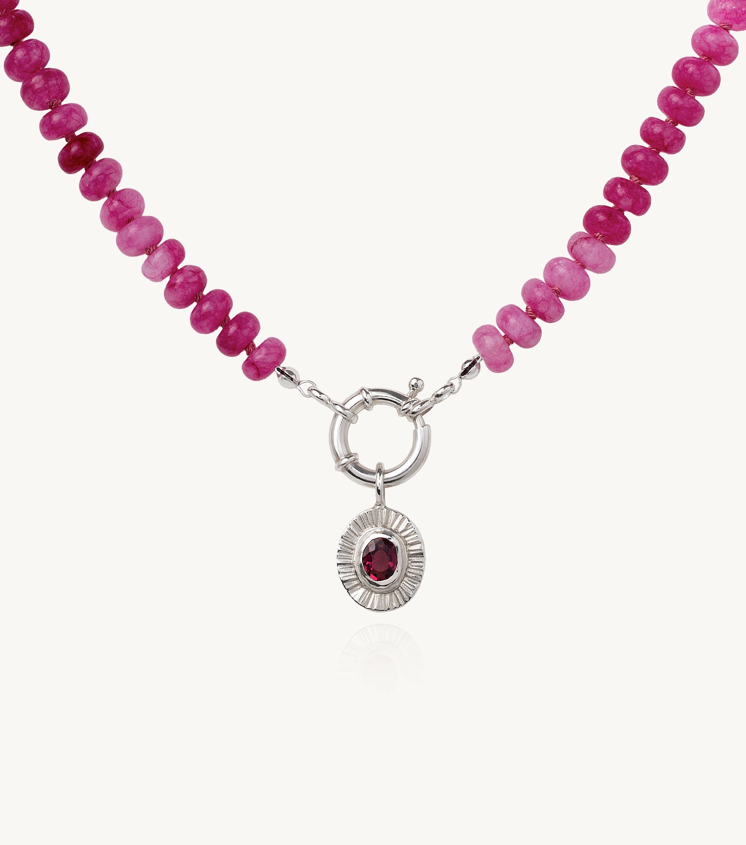 LUMA GARNET BEADED NECKLACE