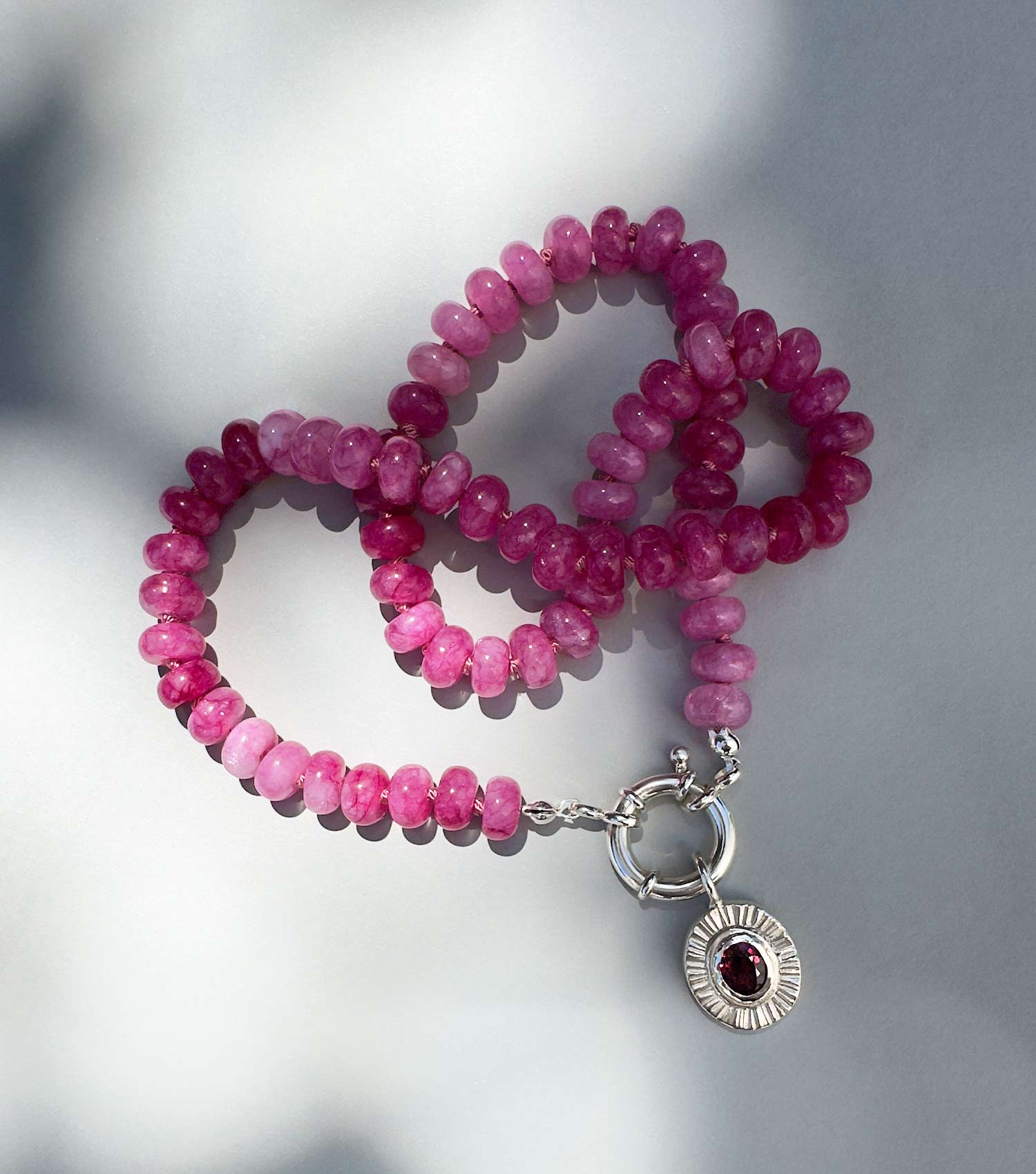 LUMA GARNET BEADED NECKLACE