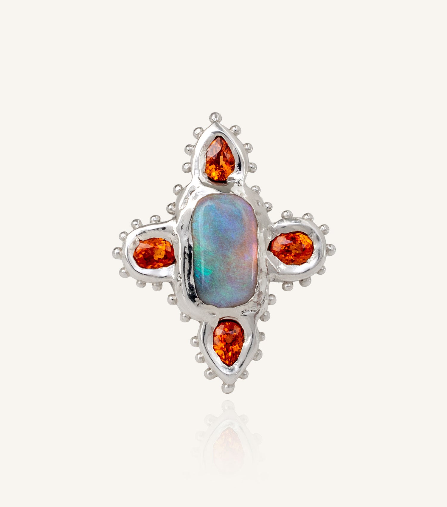 RELIC OPAL & GARNET RING