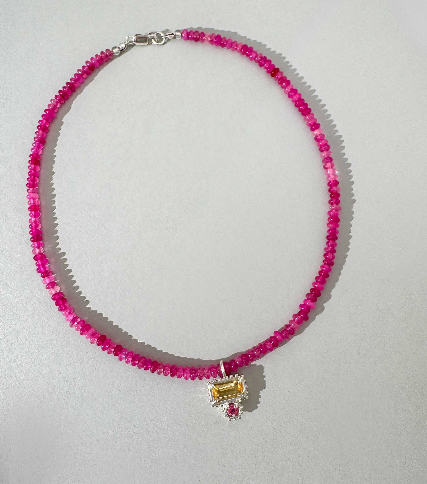 TAMU CITRINE & TOURMALINE BEADED NECKLACE