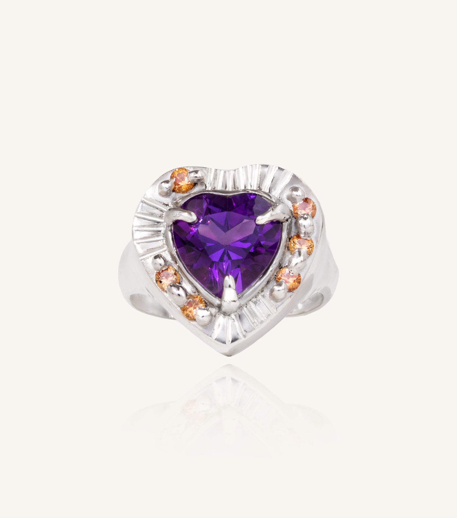 AFTERGLOW AMETHYST HEART RING