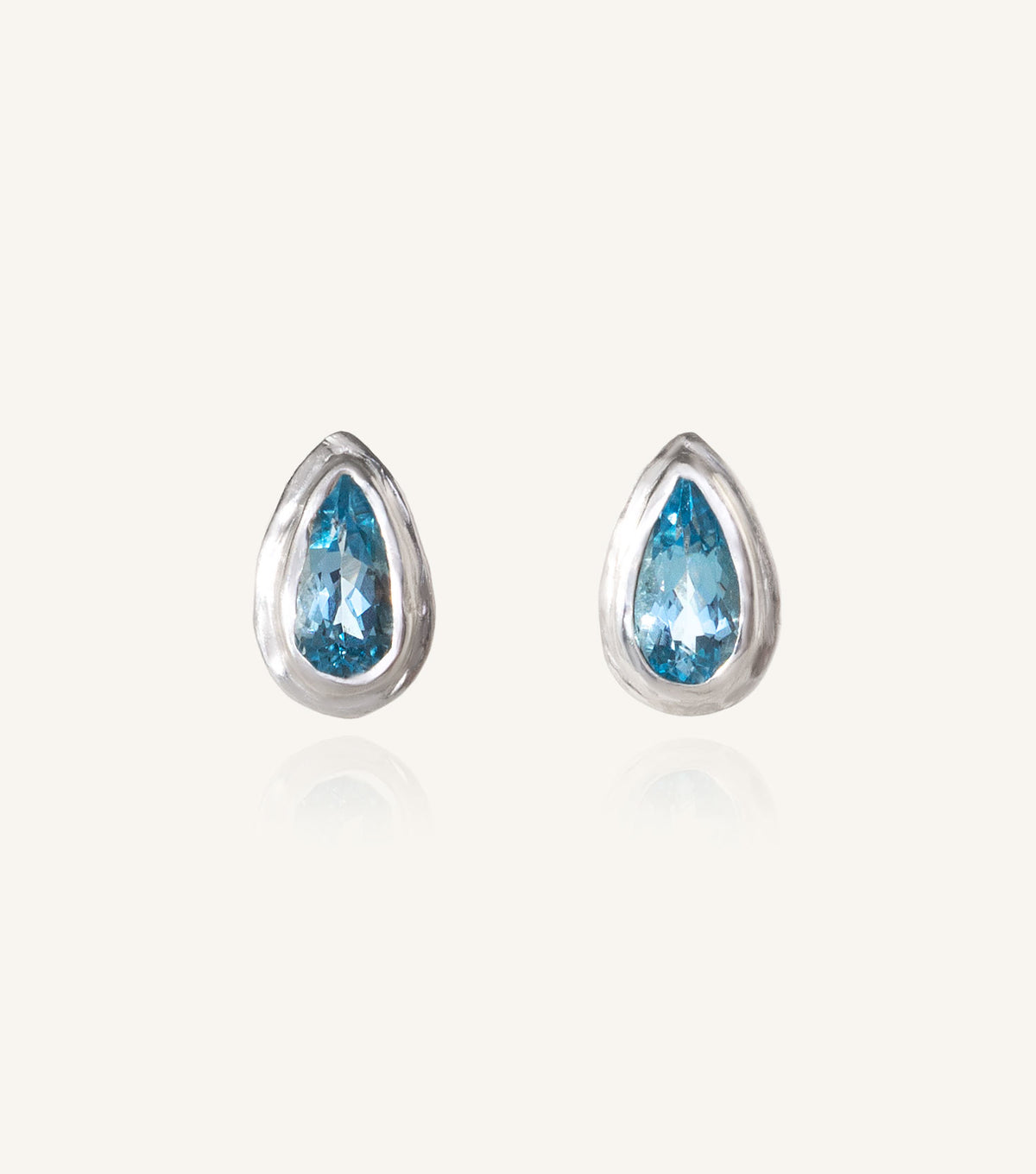 DRIFT STUDS - PEAR CUT AQUAMARINE
