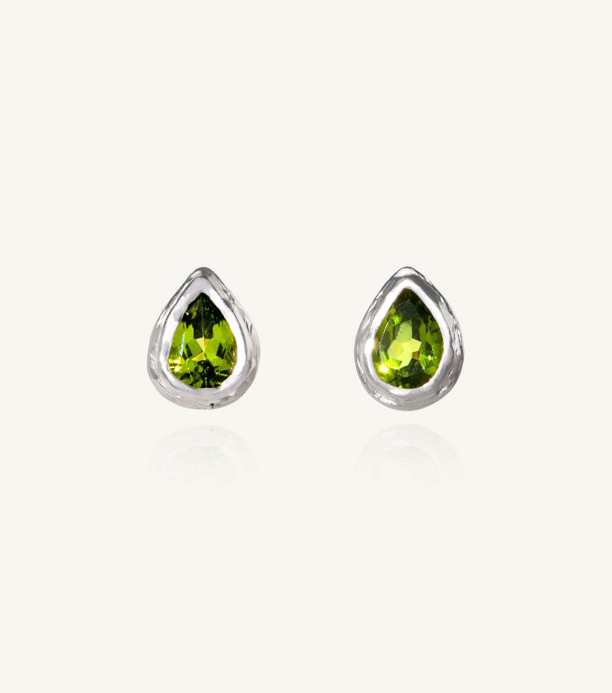 DRIFT STUDS - PEAR CUT PERIDOT