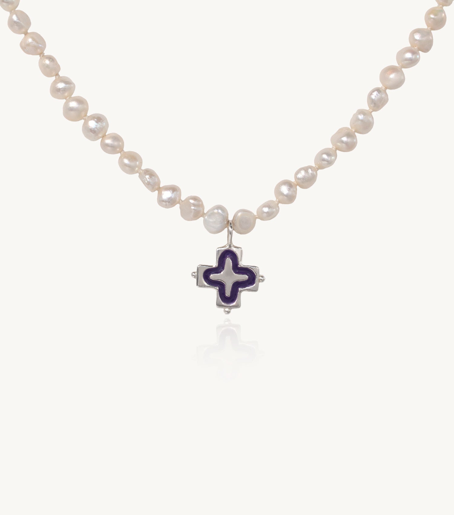 IMANI PEARL & ENAMEL NECKLACE