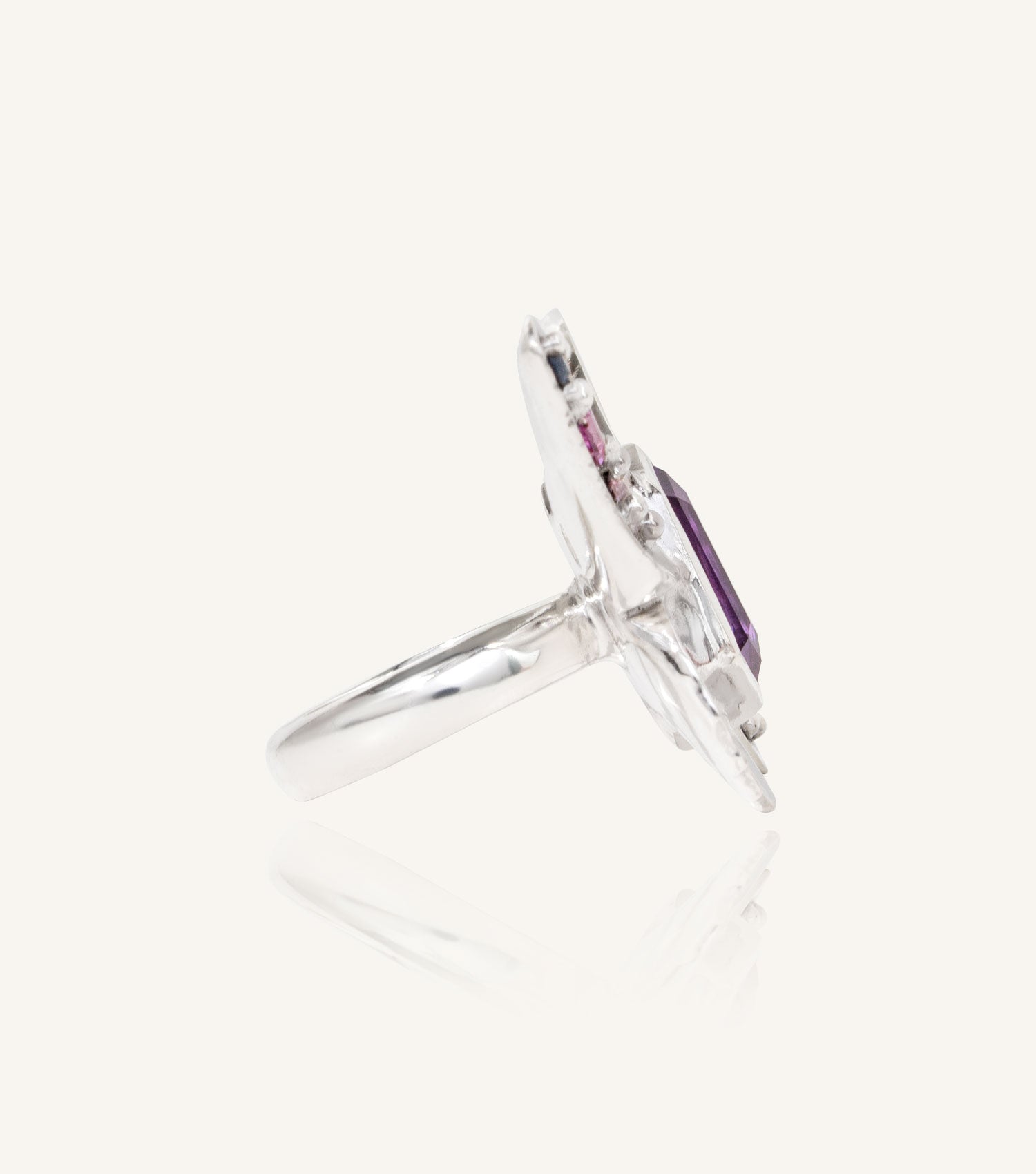 KIPEPEO AMETHYST TWILIGHT BUTTERFLY RING