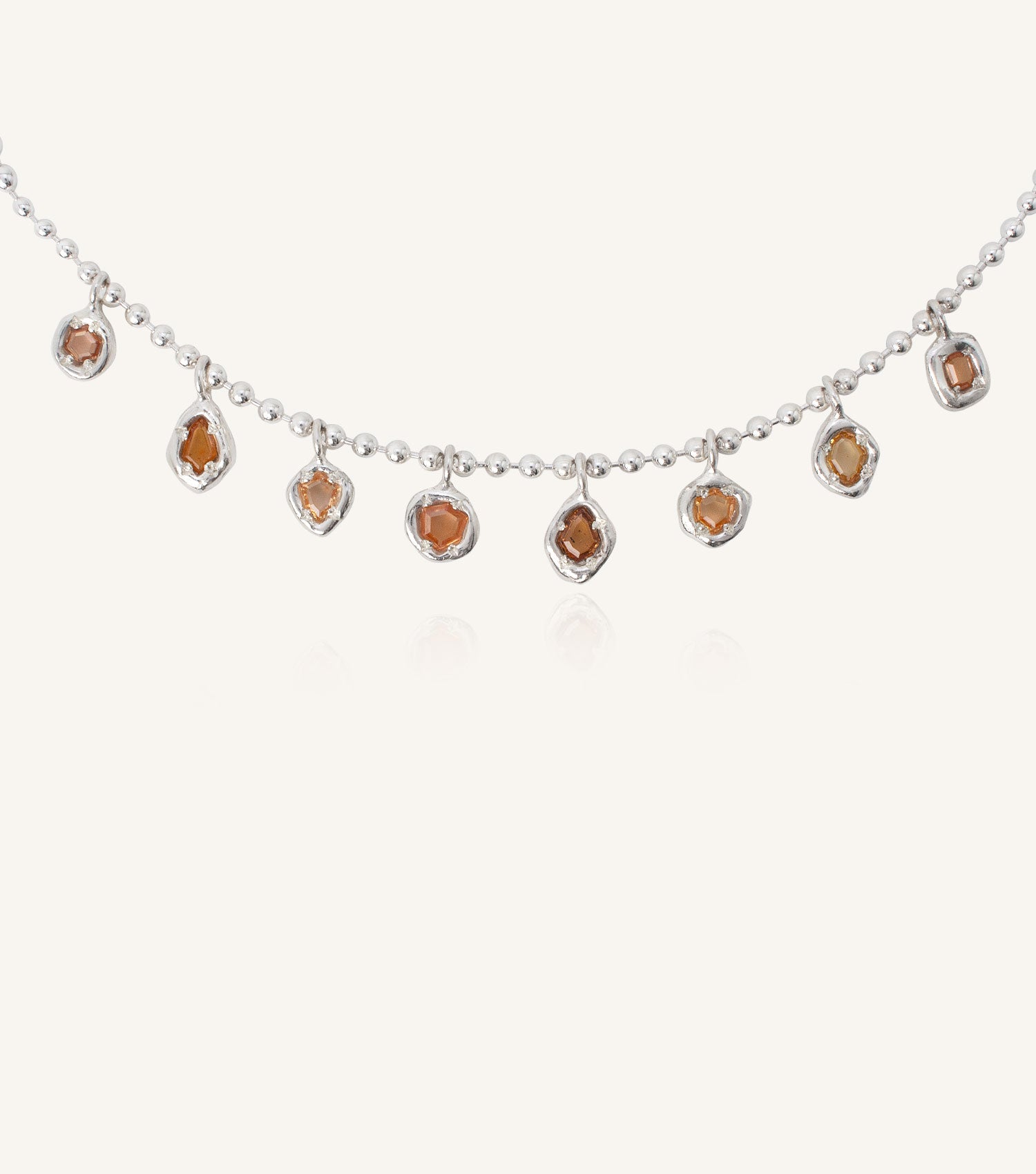 MVULA DROPLET GARNET NECKLACE