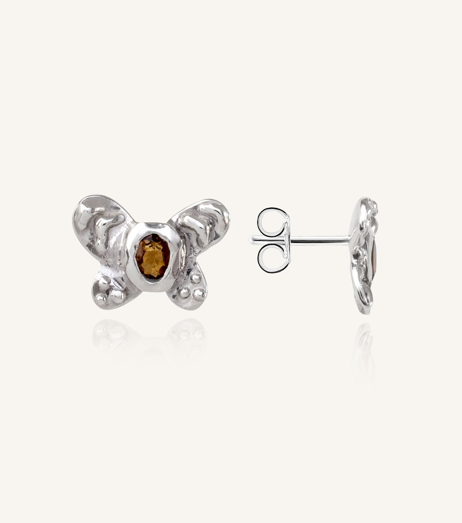 NANDI BUTTERFLY STUDS - YELLOW