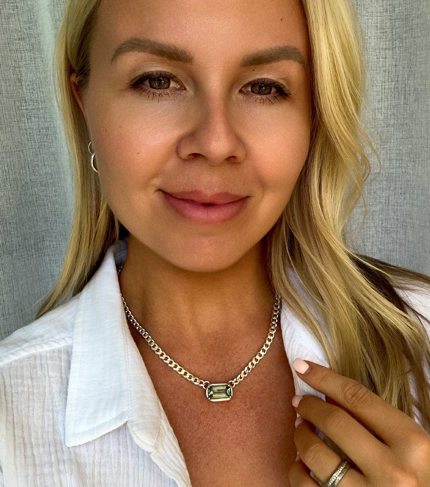 SEREN GREEN AMETHYST NECKLACE