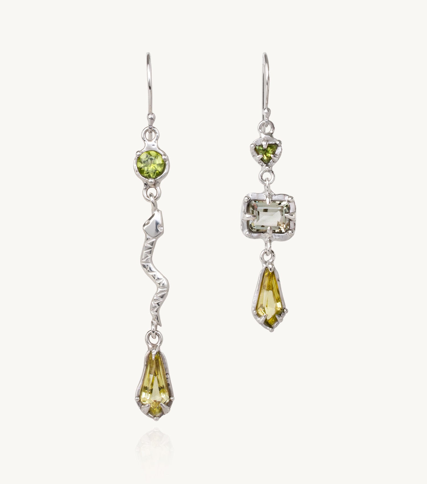 SERPIRA SNAKE GEMSTONE EARRINGS