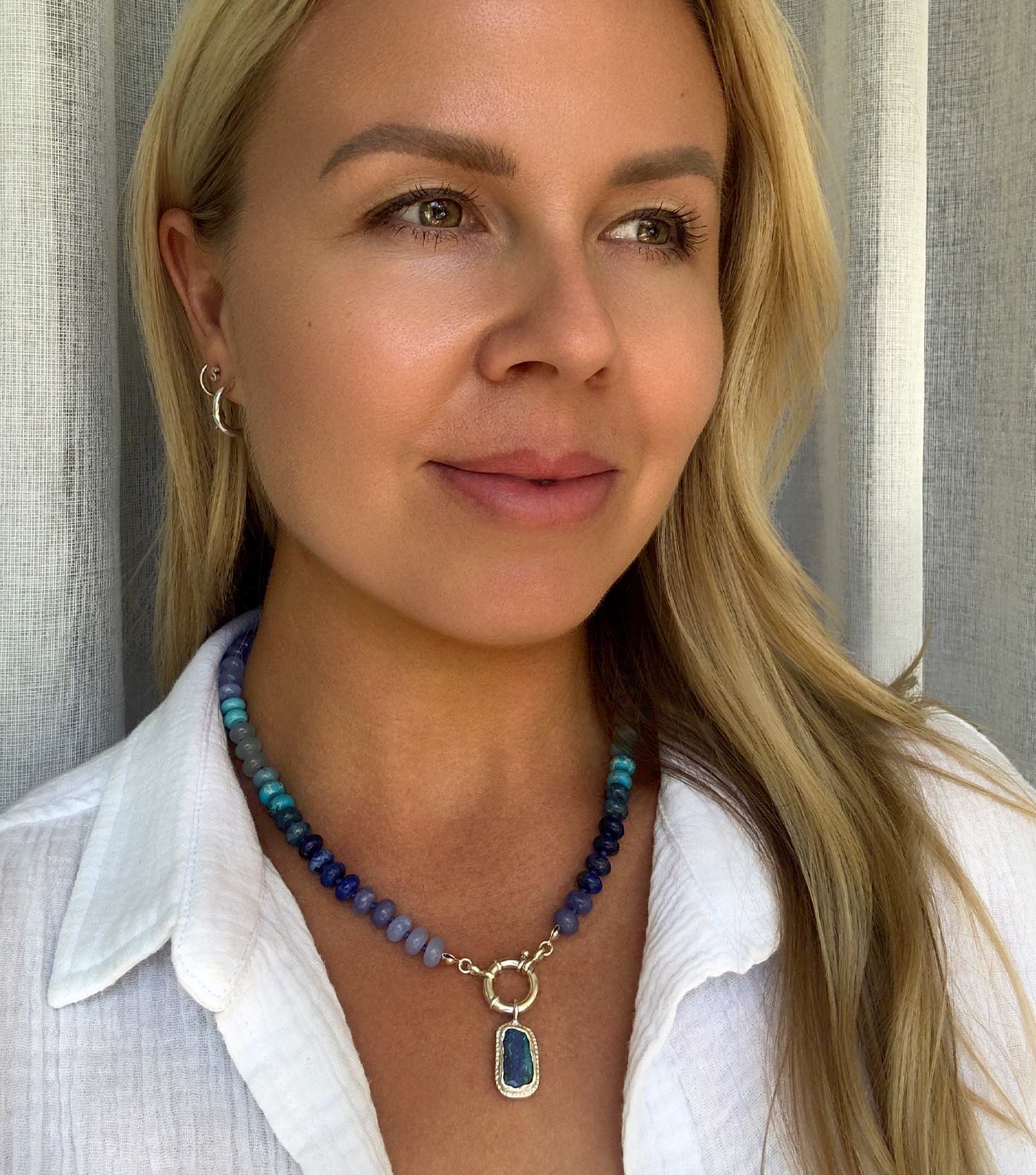 ZEVA OPAL BEADED NECKLACE